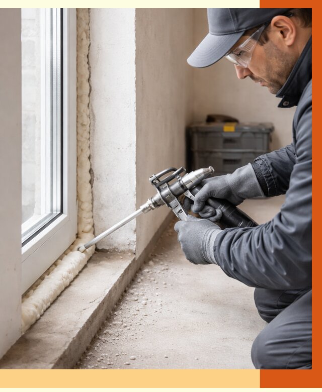 Герметизация стыков ППУ в Георгиевске от 1701 руб. за м2 — утепление примыканий под ключ | ТепломастерГрг