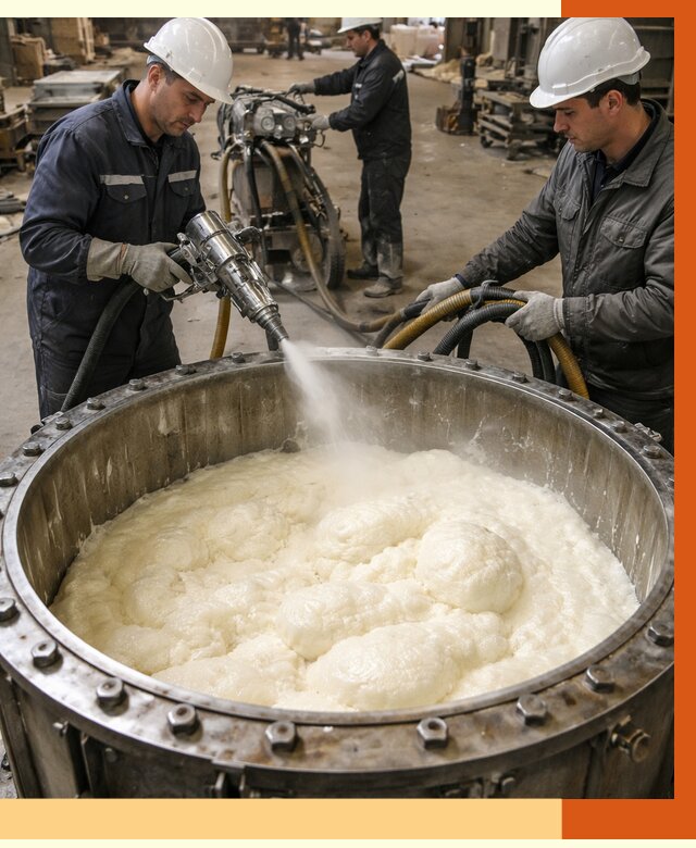 Заливка ППУ в емкости в Георгиевске от 7473 руб. — утепление емкости под ключ | ТепломастерГрг