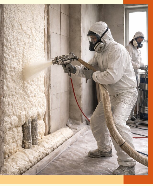 Напыление пенополиуретана в Георгиевске от 7730 руб./м2 — услуги и монтаж ППУ | ТепломастерГрг