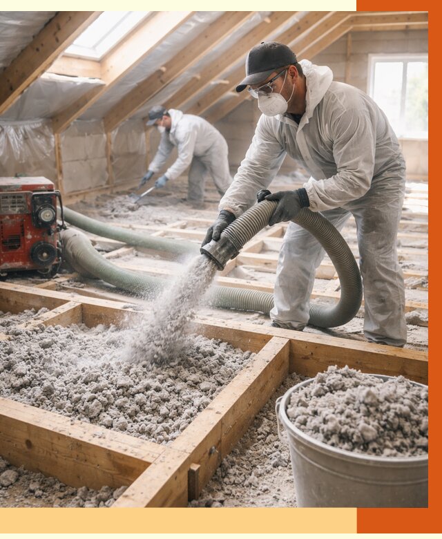 Утепление эковатой в Георгиевске от 3041 руб./м2 — монтаж и задувка | ТепломастерГрг