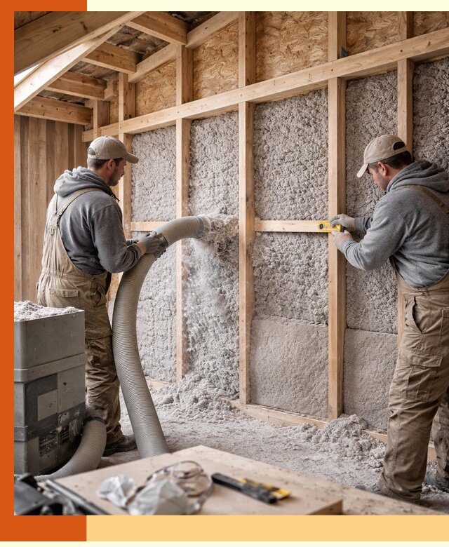 Утепление эковатой стен, потолков и перекрытий в Георгиевске