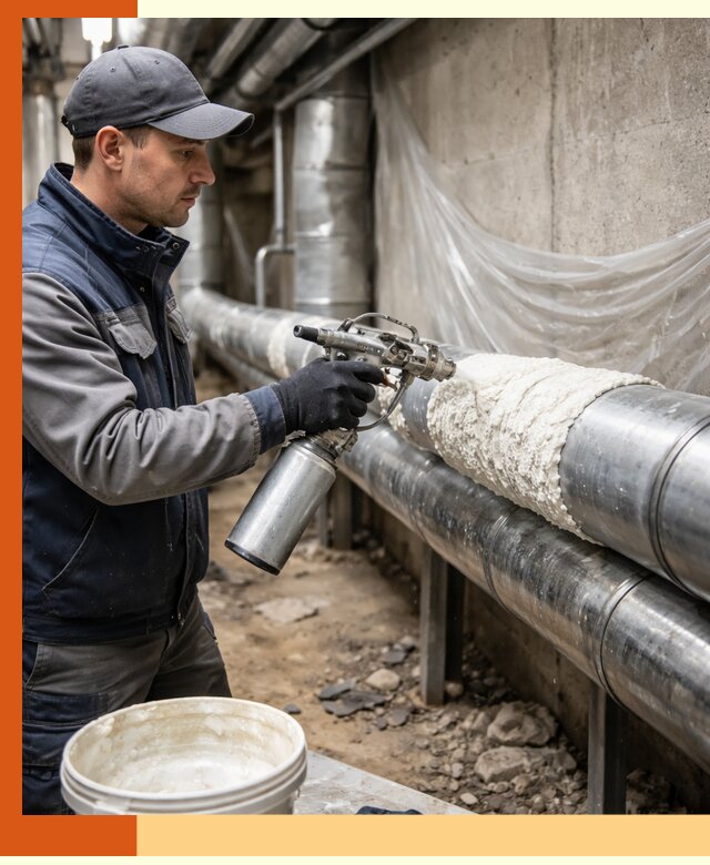 Утепление труб жидкой теплоизоляцией в Георгиевске