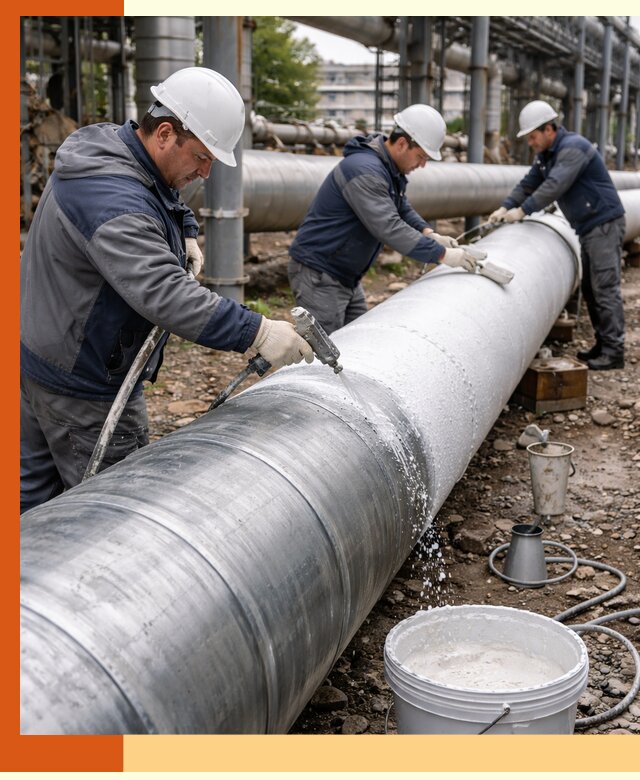 Утепление теплотрассы жидкой теплоизоляцией в Георгиевске