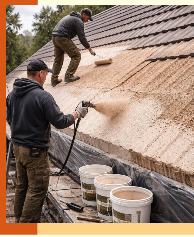 Утепление кровли жидкой пробкой в Георгиевске для домов и зданий