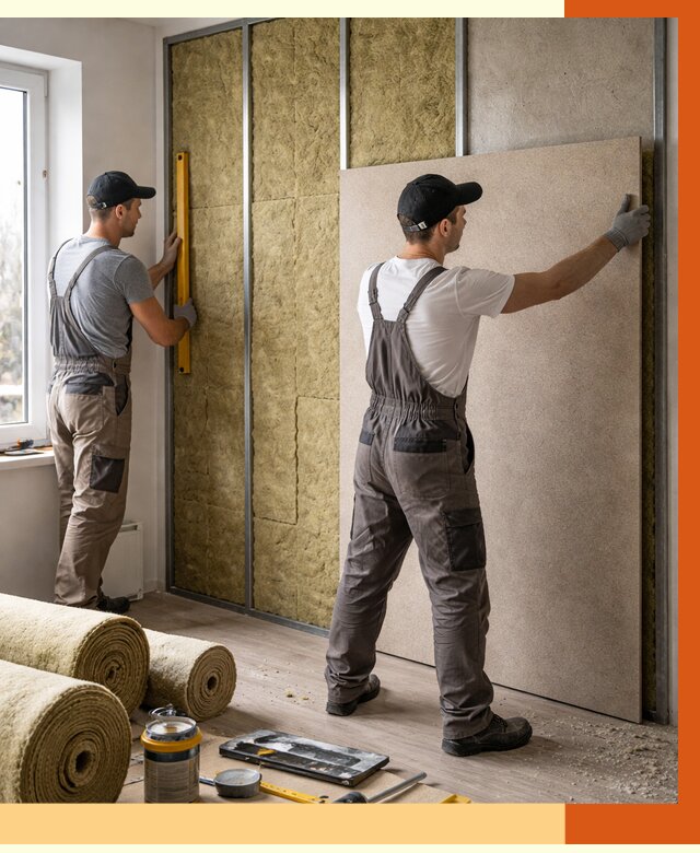 Шумоизоляция стен в Георгиевске от 4638 руб/м2 — звукоизоляция стен под ключ | ТепломастерГрг