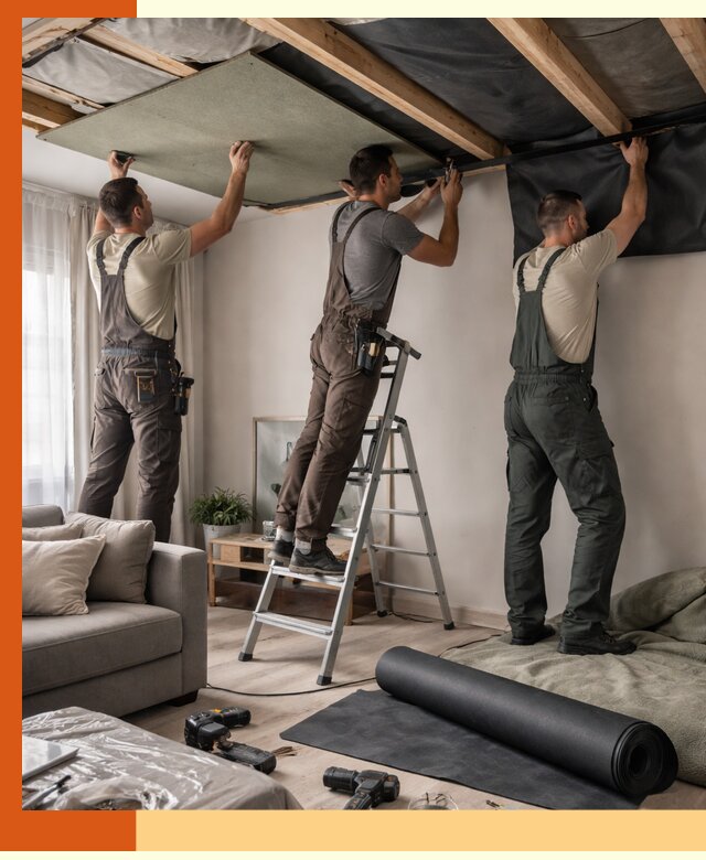 Шумоизоляция потолка в Георгиевске — профессиональное устранение шумов