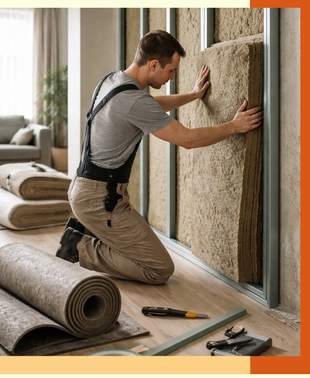 Шумоизоляция перегородок в Георгиевске от 1701 руб. за м2 — ТепломастерГрг