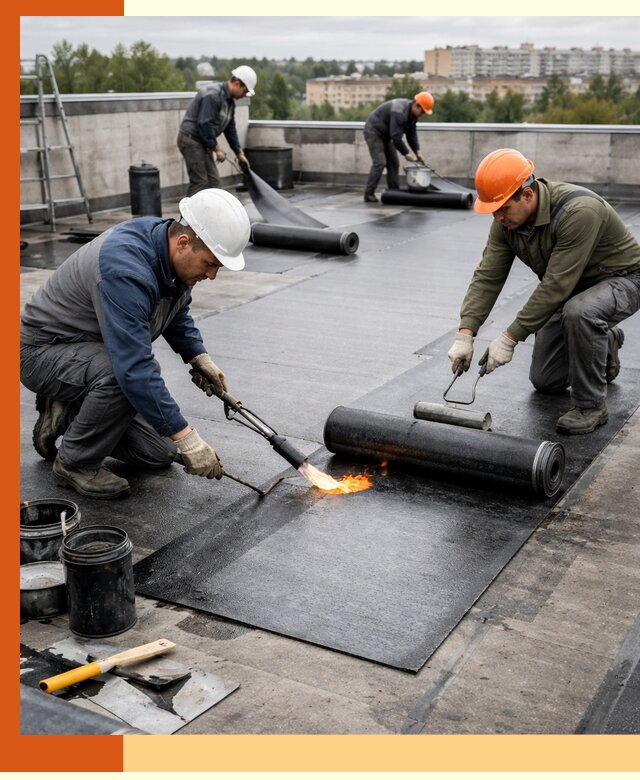 Профессиональная гидроизоляция плоской кровли в Георгиевске