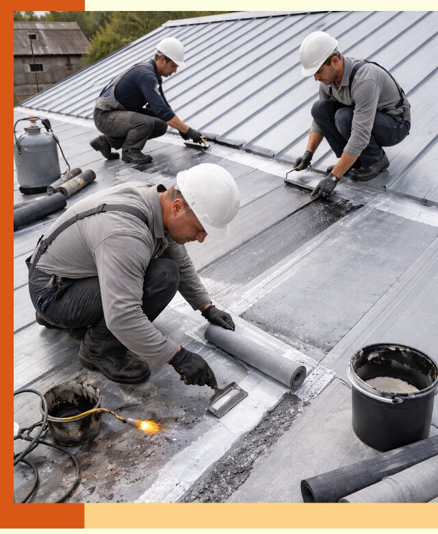 Гидроизоляция металлической кровли с гарантией в Георгиевске
