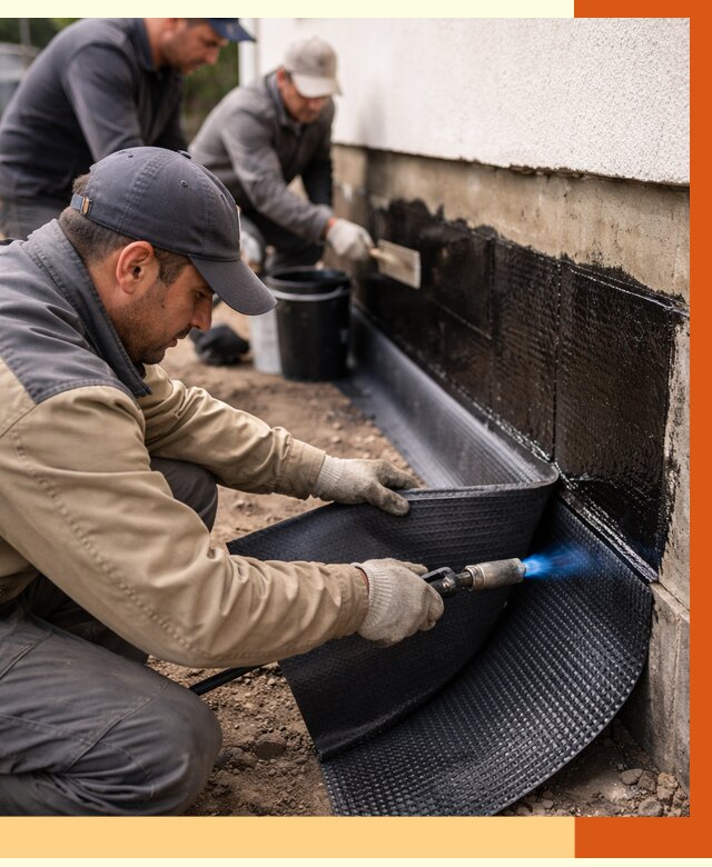 Гидроизоляция цоколя и отмостки в Георгиевске от 8761 руб. — ТепломастерГрг