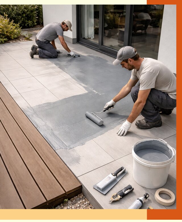 Гидроизоляция террасы в Георгиевске под ключ от 7730 руб./м² | ТепломастерГрг