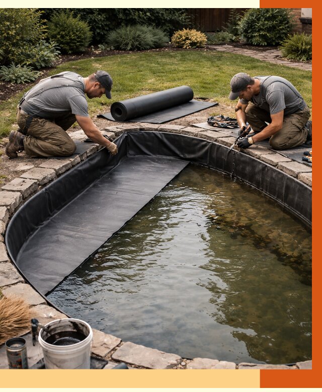 Гидроизоляция пруда в Георгиевске от 15461 руб. под ключ | ТепломастерГрг профессионально