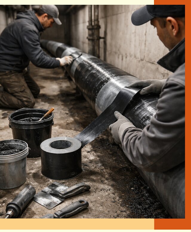 Гидроизоляция труб в Георгиевске от 2577 руб. — профессиональная герметизация | ТепломастерГрг