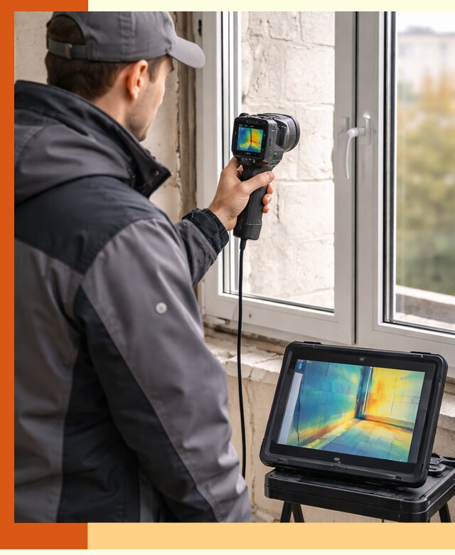 Тепловизионное обследование дома в Георгиевске для выявления утечек тепла