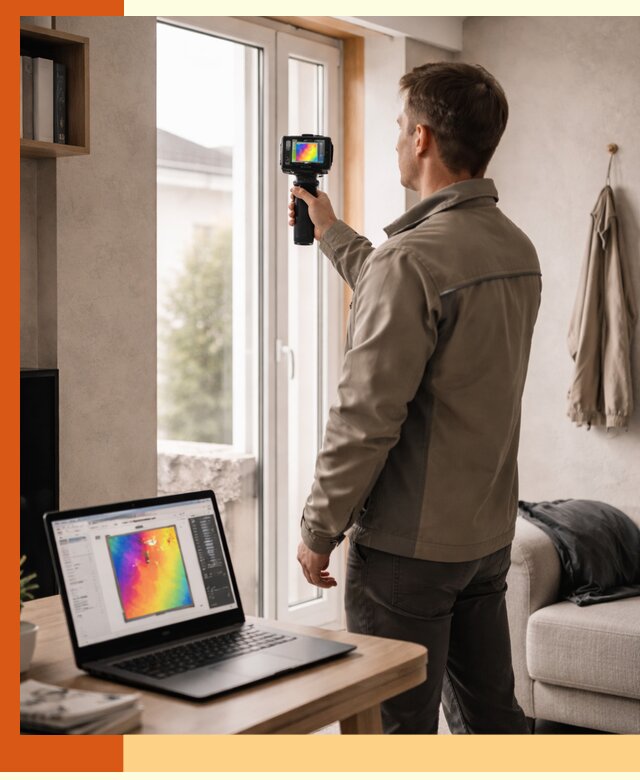 Тепловизионное обследование квартиры в Георгиевске для поиска утечек тепла