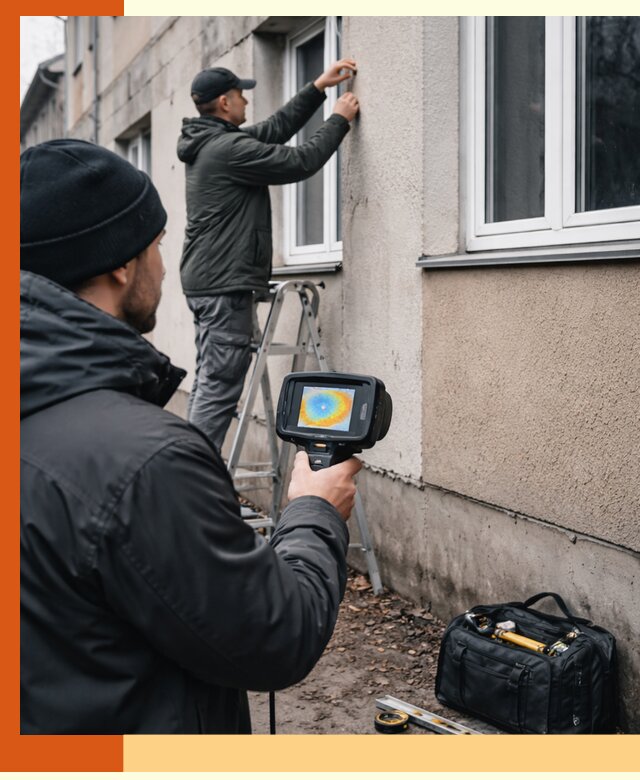 Тепловизионное обследование фасада в Георгиевске для выявления дефектов