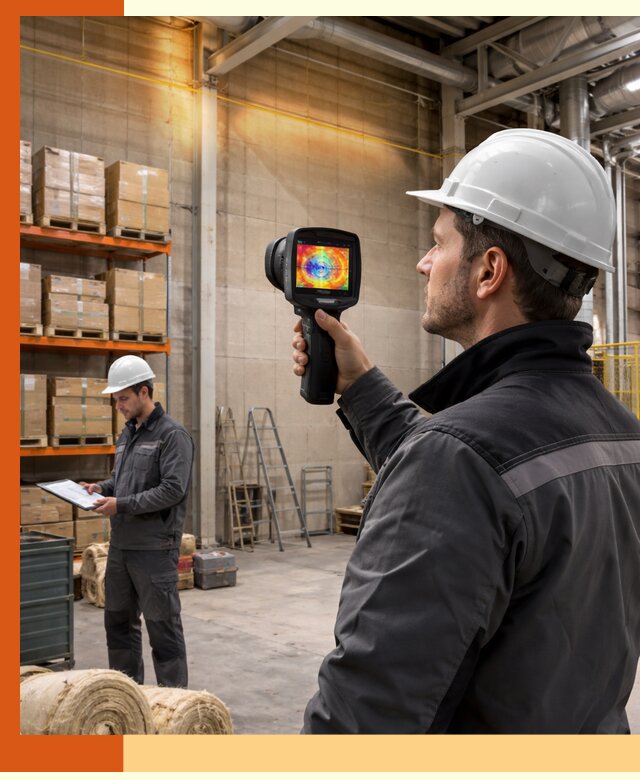 Тепловизионное обследование склада и выявление утечек в Георгиевске