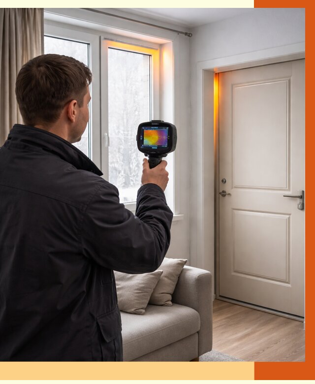 Тепловизионное обследование окон и дверей в Георгиевске от 4638 руб. | ТепломастерГрг