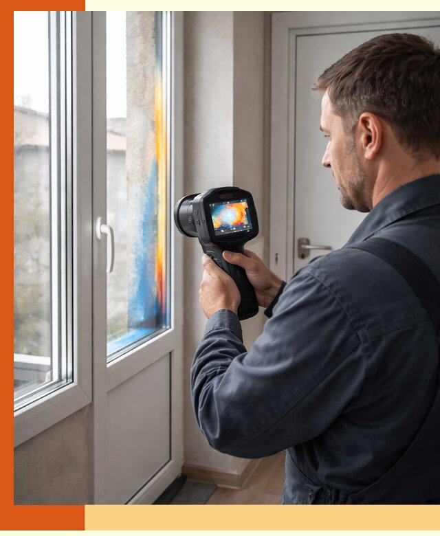 Тепловизионное обследование окон и дверей в Георгиевске