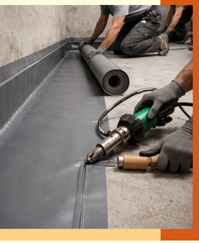 Монтаж гидроизоляционной мембраны в Георгиевске от 1026 руб/м2 | ТепломастерГрг