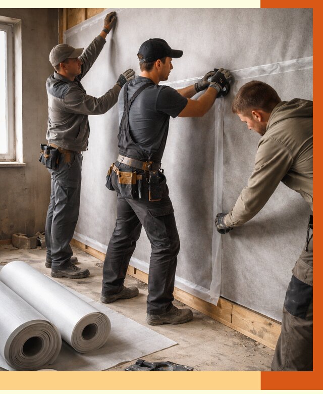 Монтаж ветроизоляции в Георгиевске от 4638 руб./м2 — профессионально | ТепломастерГрг